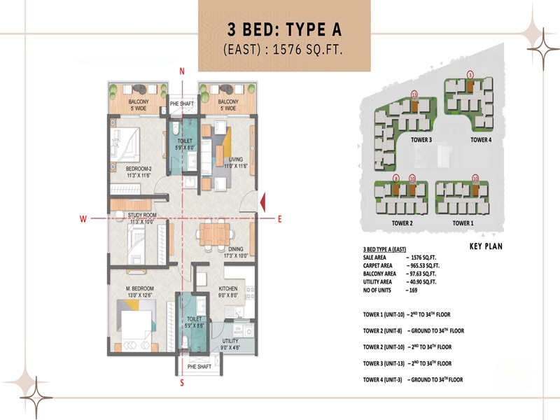 Prestige Spring Heights 4 BHK Floor Plan