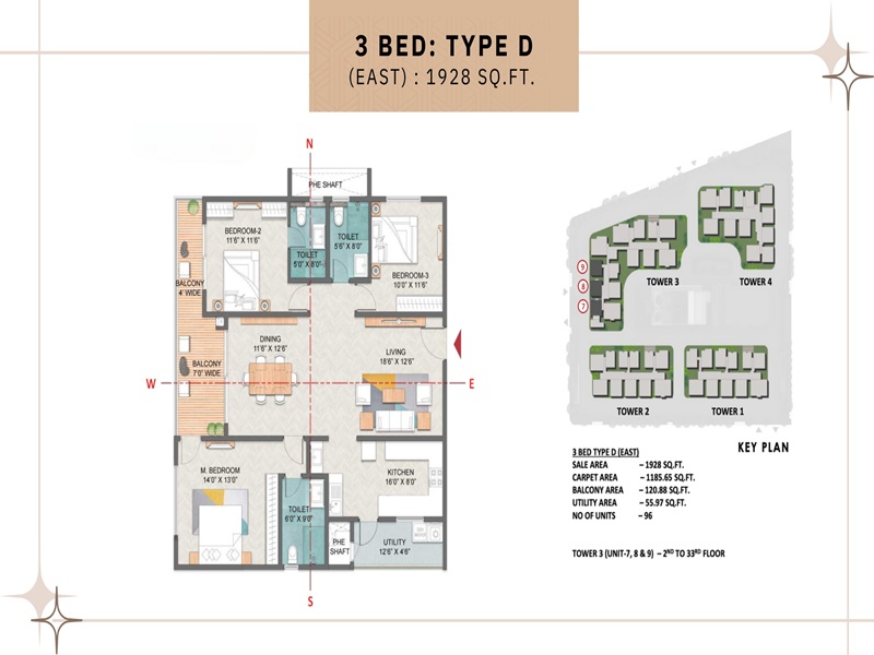 Prestige Spring Heights 4 BHK Floor Plan