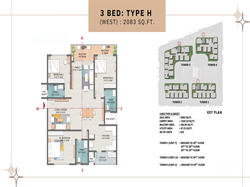 Prestige Spring Heights 4 BHK Floor Plan